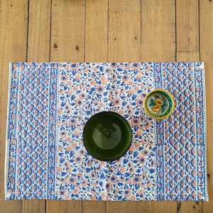 Block-printed organic cotton placemats (set of 2) from Shakti.ism