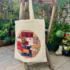 Sari patchwork cotton tote bag from Shakti.ism