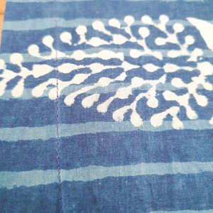 Indigo block-printed placemats set of 2, handmade table mats from Shakti.ism