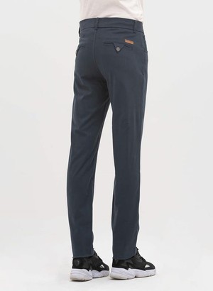 Trousers Regular Fit Navy from Shop Like You Give a Damn