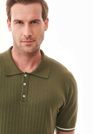 Polo Shirt Knit Khaki Green from Shop Like You Give a Damn