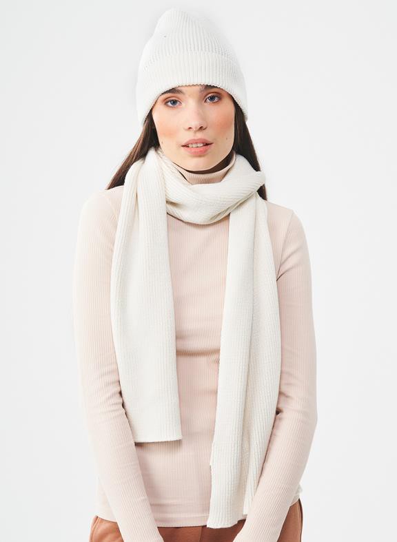 Unisex Knitted Scarf White from Shop Like You Give a Damn