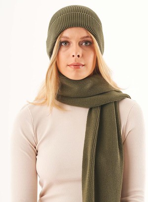 Unisex Beanie Organic Cotton Military Olive from Shop Like You Give a Damn