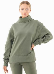 Sweater Turtleneck Organic Cotton Olive via Shop Like You Give a Damn