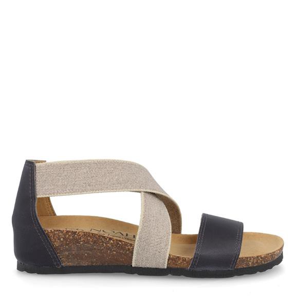 Wedge Sandals Sabrina Black Beige from Shop Like You Give a Damn