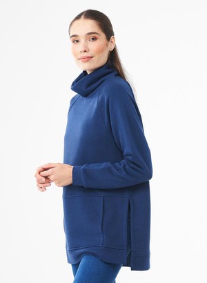 Turtleneck Sweatshirt Dark Blue from Shop Like You Give a Damn