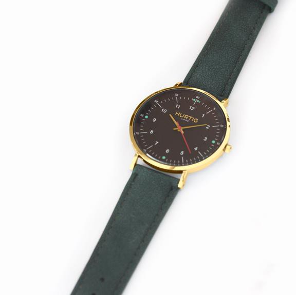 Watch Moderna Suede Gold Black & Dark Green from Shop Like You Give a Damn