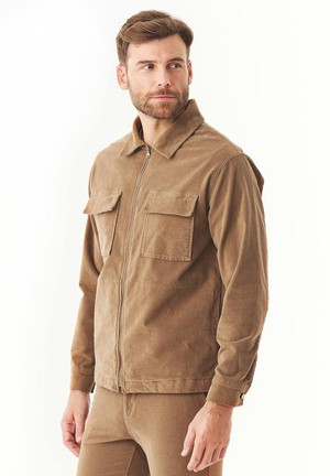 Overshirt Corduroy Full Zip Cord Camel Brown from Shop Like You Give a Damn