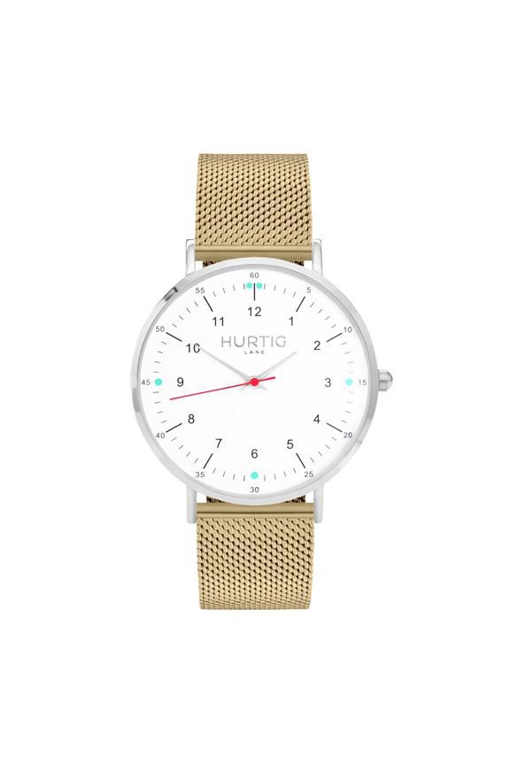 Moderna Steel Watch Silver, White & Gold from Shop Like You Give a Damn