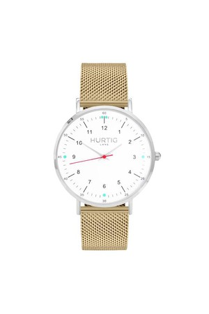 Moderna Steel Watch Silver, White & Gold from Shop Like You Give a Damn