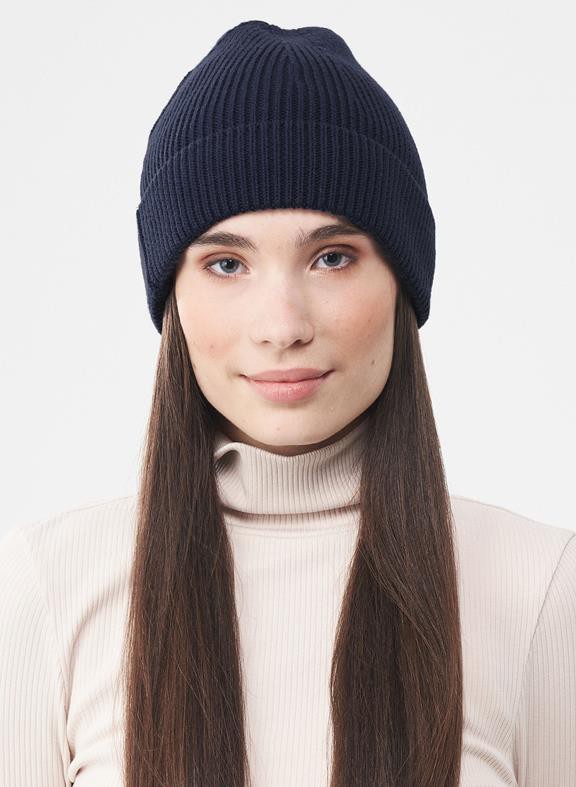 Unisex Knitted Beanie Navy from Shop Like You Give a Damn