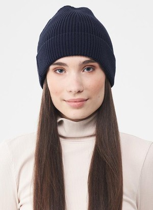 Unisex Knitted Beanie Navy from Shop Like You Give a Damn