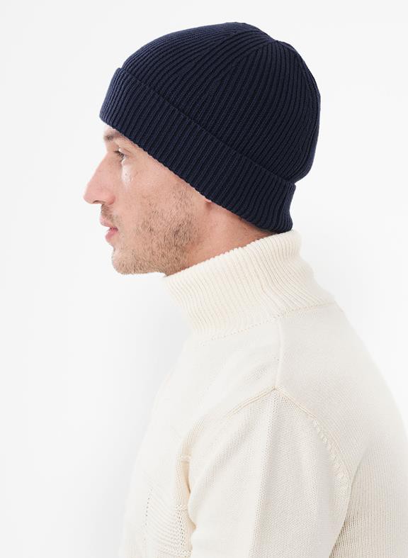 Unisex Knitted Beanie Navy from Shop Like You Give a Damn