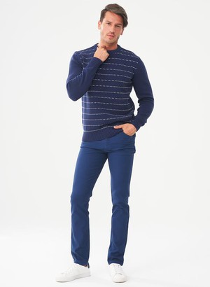 Striped Sweater Navy Blue from Shop Like You Give a Damn