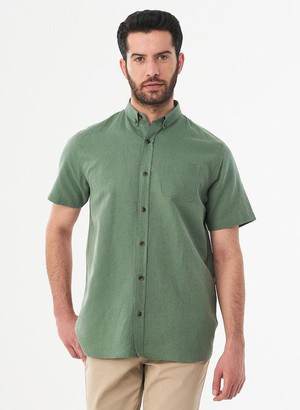 Shirt Linen Blend Green from Shop Like You Give a Damn