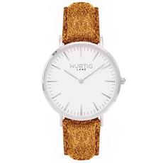 Women's Hymnal Vegan Watch Tweed Silver, White & Camel Brown via Shop Like You Give a Damn