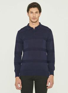 Polo Long Sleeves Organic Cotton Navy via Shop Like You Give a Damn