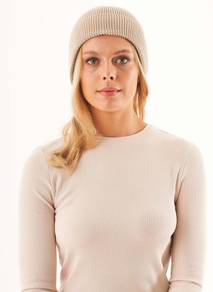 Unisex Beanie Organic Cotton Beige from Shop Like You Give a Damn