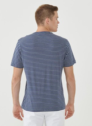 Striped T-Shirt Navy Off White from Shop Like You Give a Damn