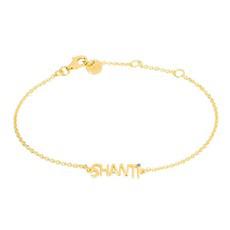 Tiny Shanti Bracelet 22ct Gold Plated via Shop Like You Give a Damn