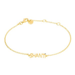 Tiny Shanti Bracelet 22ct Gold Plated from Shop Like You Give a Damn