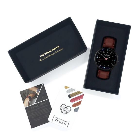 Moderna Watch All Black & Chestnut from Shop Like You Give a Damn