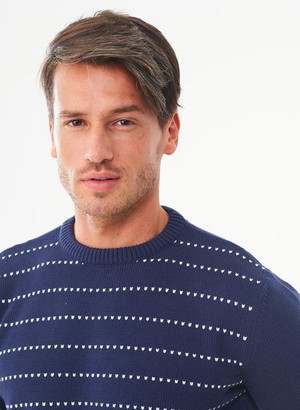 Striped Sweater Navy Blue from Shop Like You Give a Damn