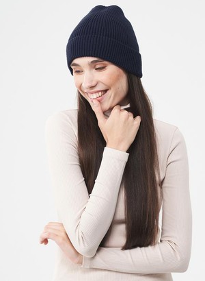 Unisex Knitted Beanie Navy from Shop Like You Give a Damn