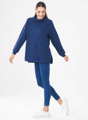 Turtleneck Sweatshirt Dark Blue from Shop Like You Give a Damn