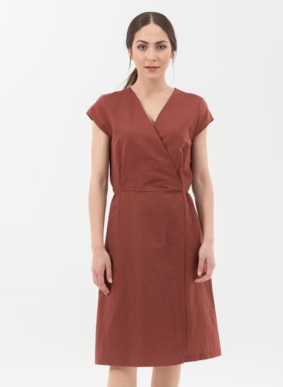 Dress V-Neck Brown from Shop Like You Give a Damn