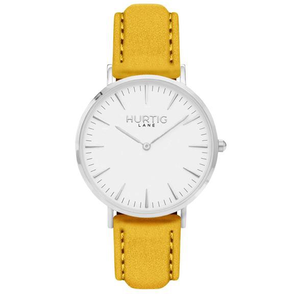 Men's Watch Hymnal Silver, White & Mustard from Shop Like You Give a Damn