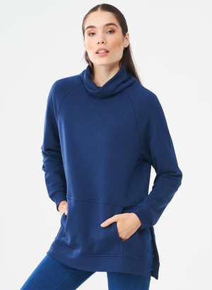 Turtleneck Sweatshirt Dark Blue from Shop Like You Give a Damn