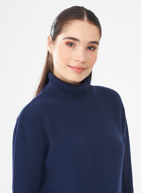 Turtleneck Sweater Dark Blue from Shop Like You Give a Damn