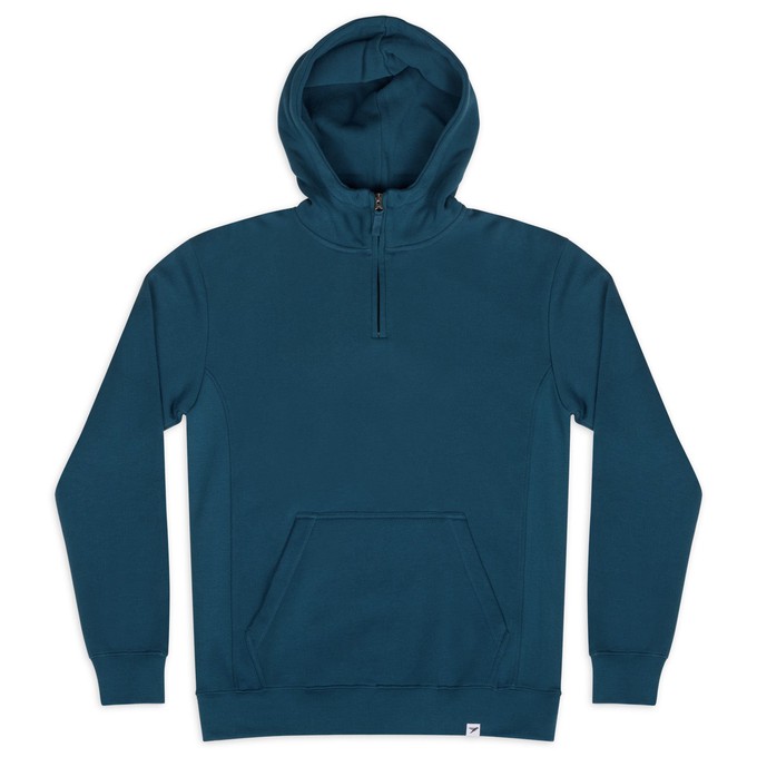 birling organic cotton quarter zip hoodie from Silverstick