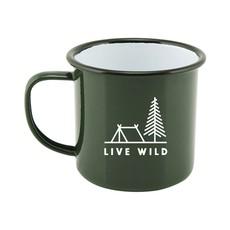 live wild enamel camping mug via Silverstick