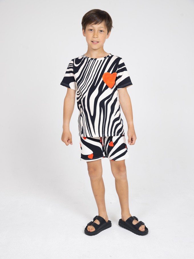 Zebra Love T-shirt and Shorts set Kids from SNURK