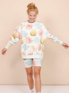 Gelato Oversized Sweater and Biker Shorts set Women via SNURK