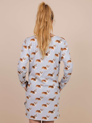 Corgi Time Dress long sleeve Women from SNURK