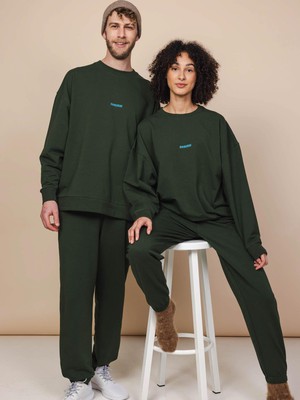 Dark Green Relaxed Pants Unisex from SNURK