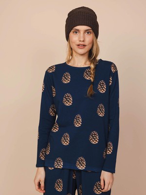 Pinecones Longsleeve T-shirt and Wide Pants set Women from SNURK