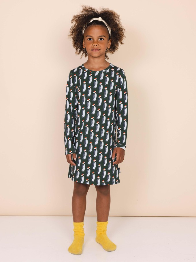 Penguin Xmas Longsleeve Dress Kids from SNURK