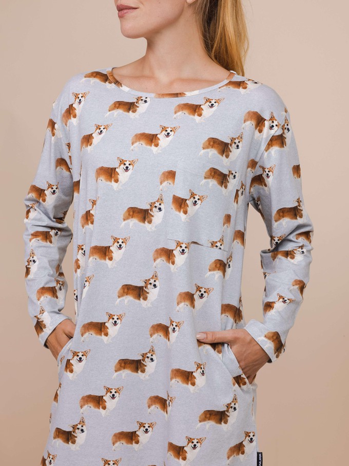 Corgi Time Dress long sleeve Women from SNURK