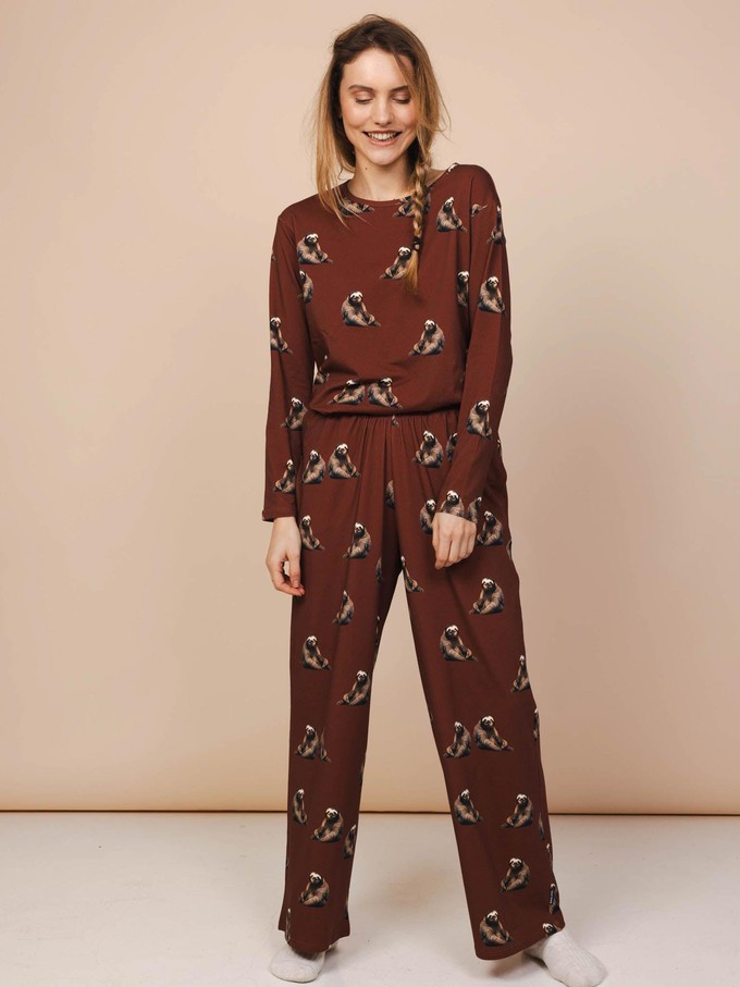 Sloth Longsleeve T-shirt and Wide Pants set Women from SNURK