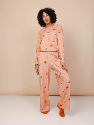 Flower Power Longsleeve T-shirt and Wide Pants set Women from SNURK