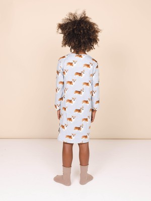 Corgi Time Dress long sleeve Kids from SNURK