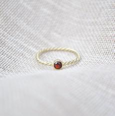 Birthstone Ring - Gold 14k via Solitude the Label