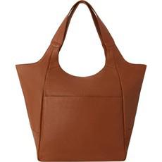 Tan Large Pocket Tote Shoulder Bag via Sostter