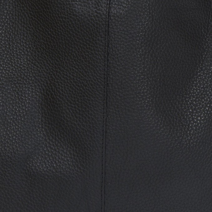 Black Leather Flap Pocket Backpack from Sostter