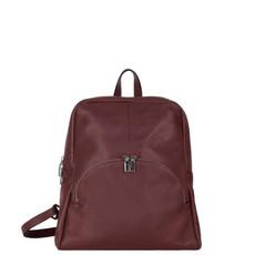 Plum Small Pebbled Leather Backpack via Sostter