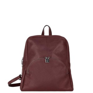 Plum Small Pebbled Leather Backpack from Sostter